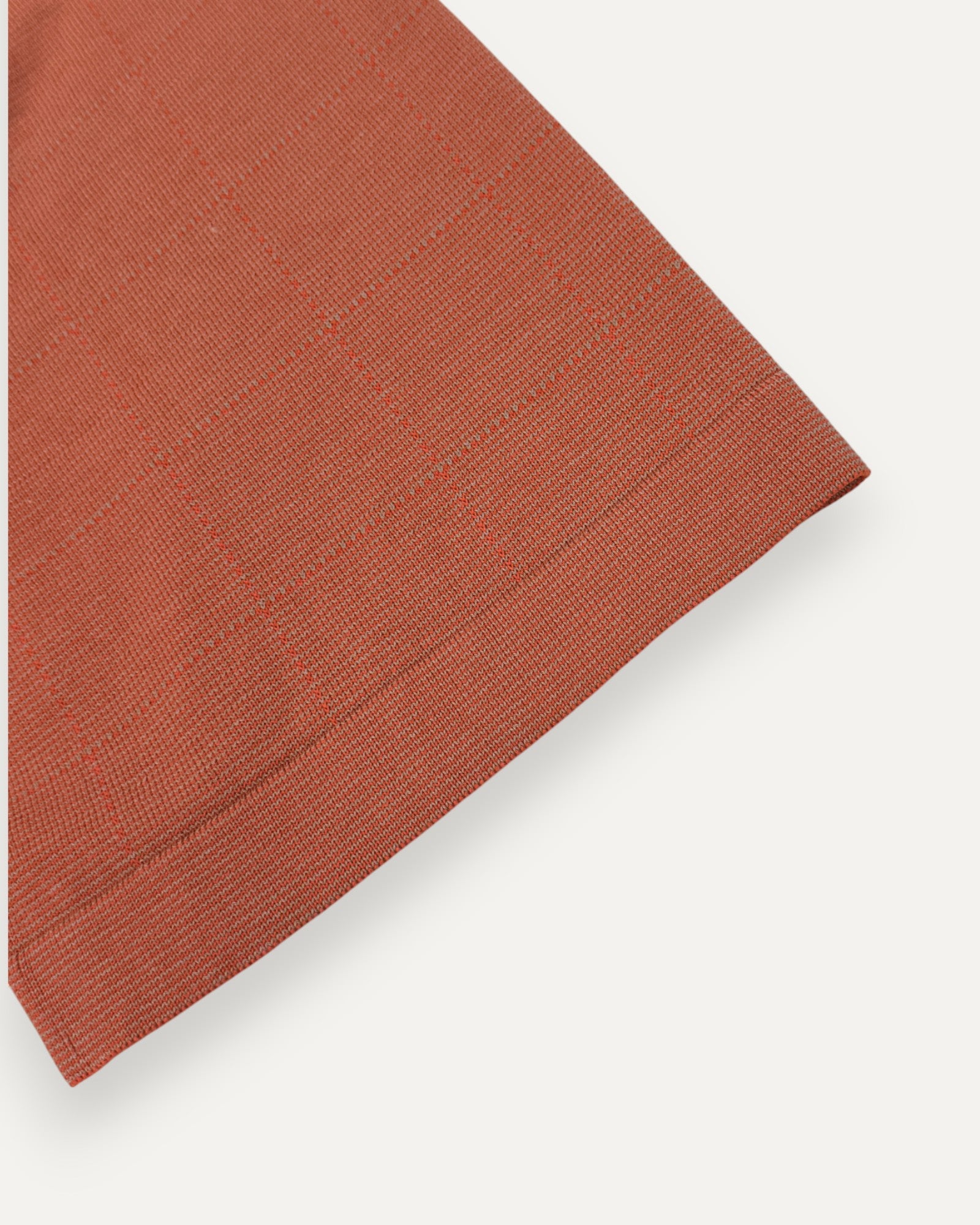 Knitted Short Sleeved Shirt Orange