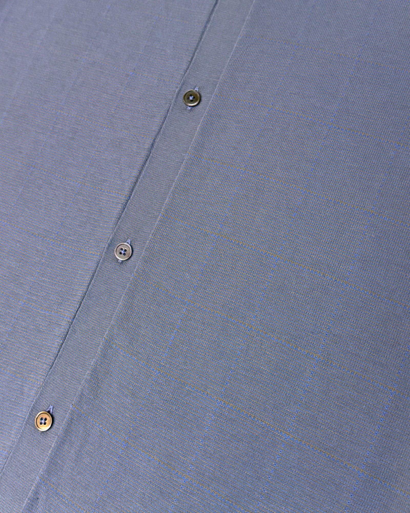 Knitted Short Sleeved Shirt Blue