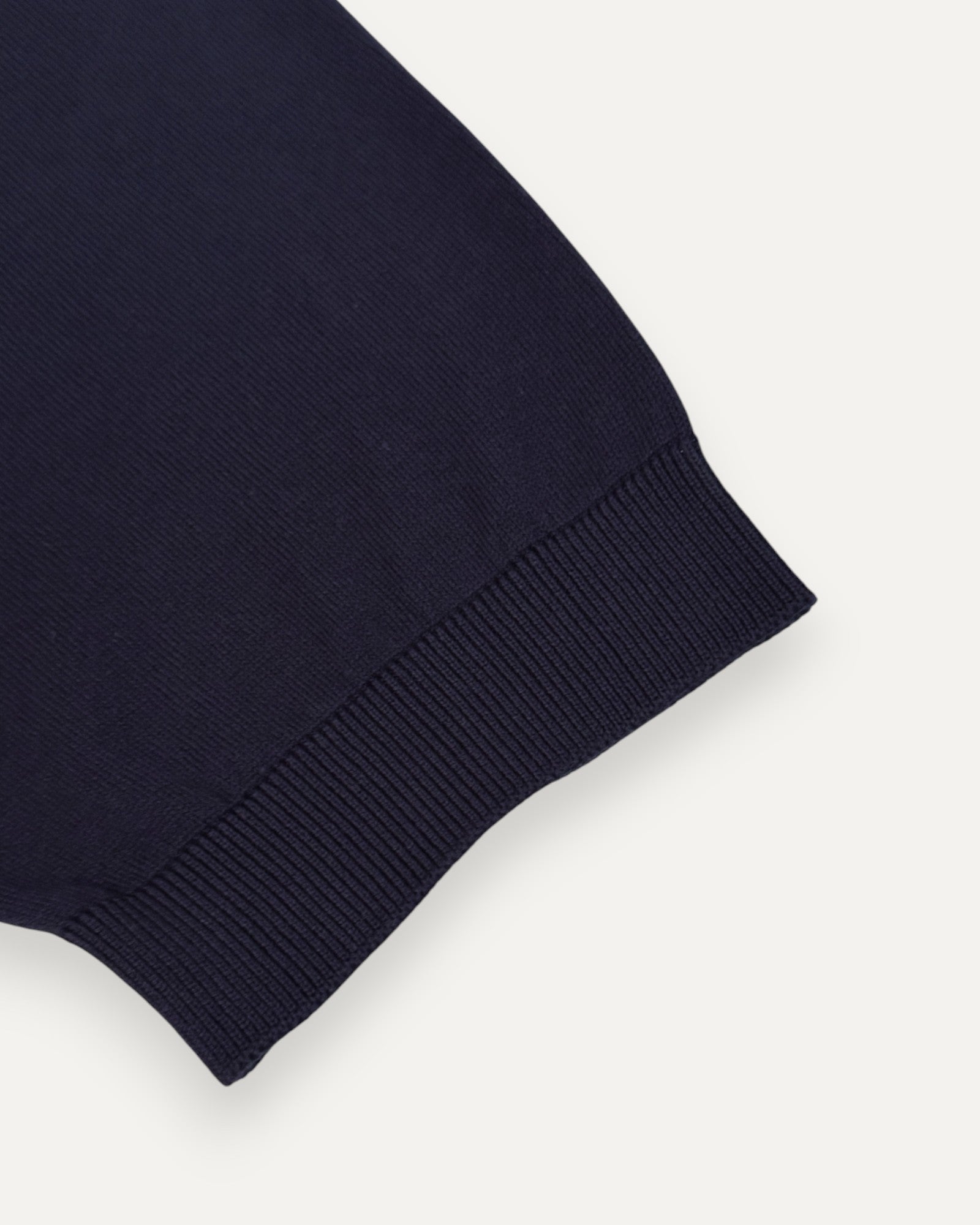 Knitted Short Sleeve Shirt Navy