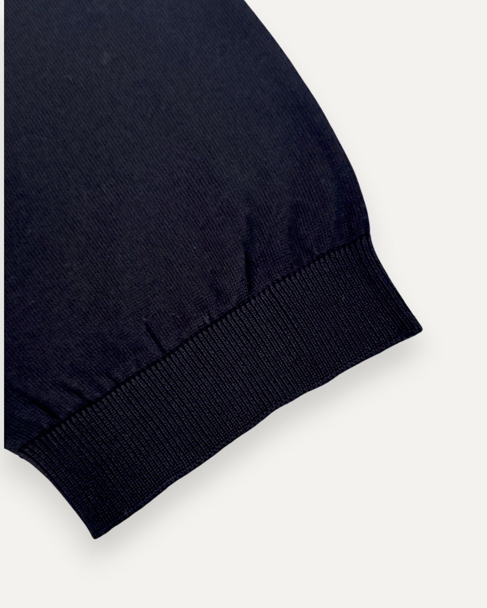 Knitted Short Sleeve Shirt Black