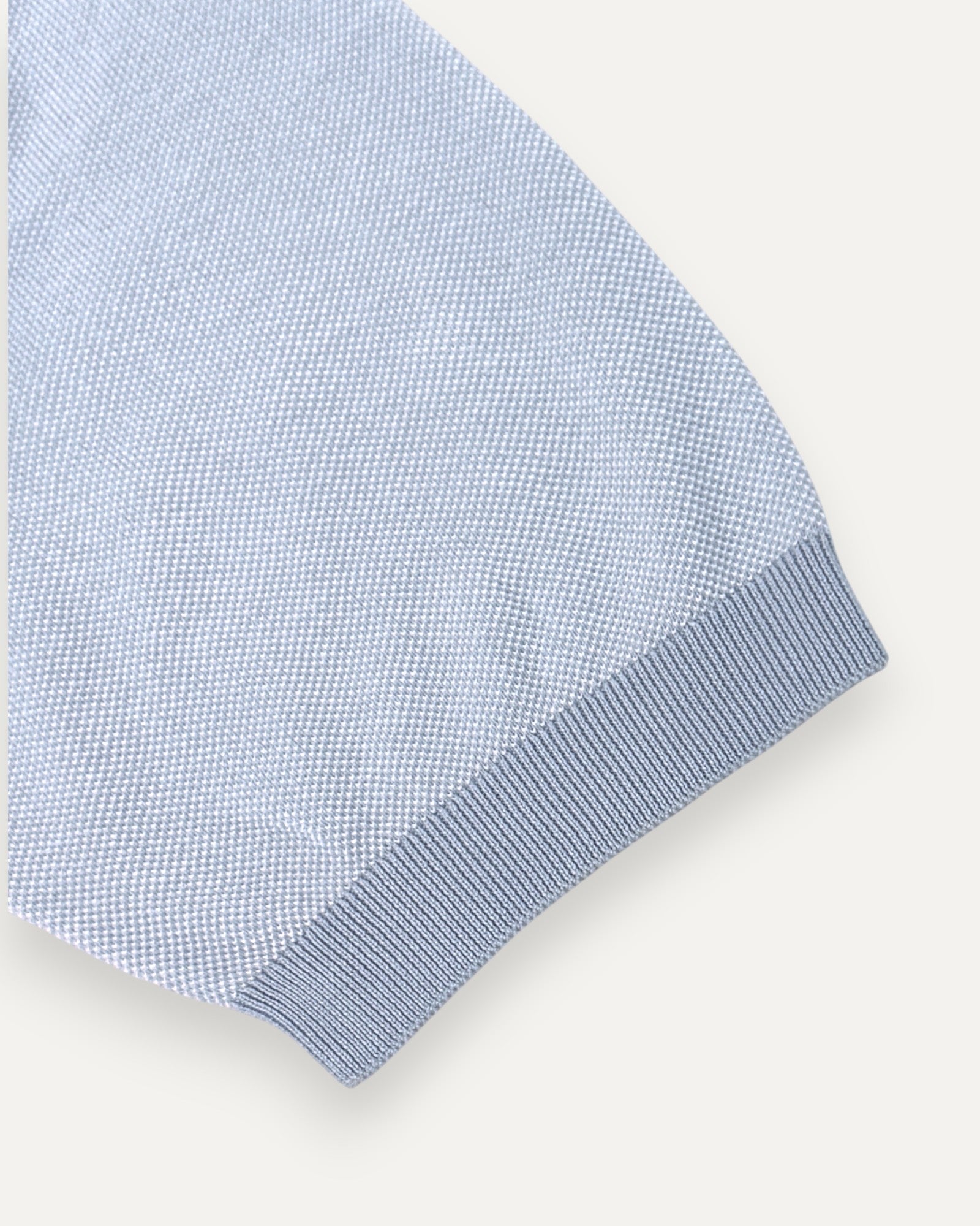 Contrast Piqué Knit Polo Shirt Sky Blue