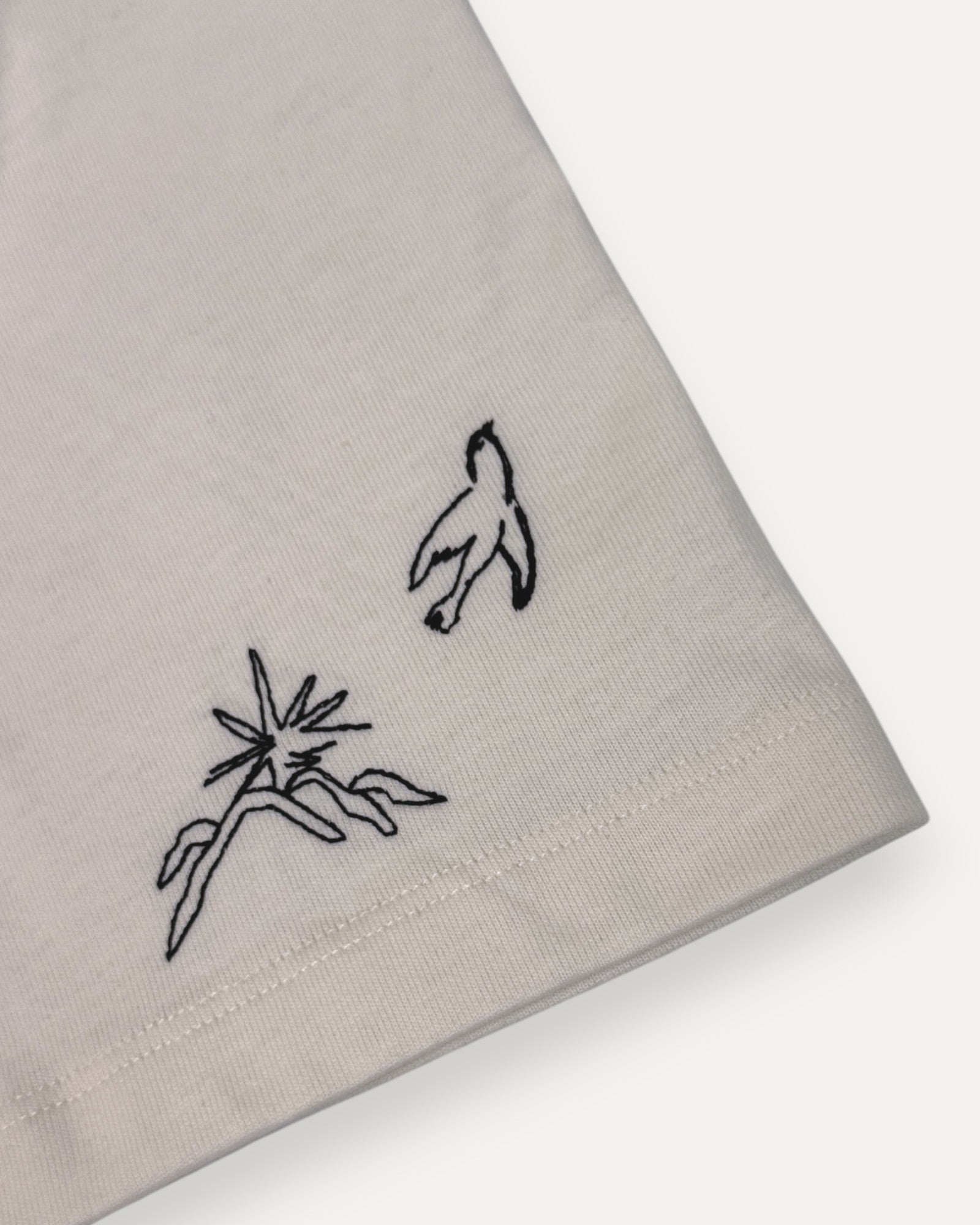 Embroidered T-Shirt Ecru
