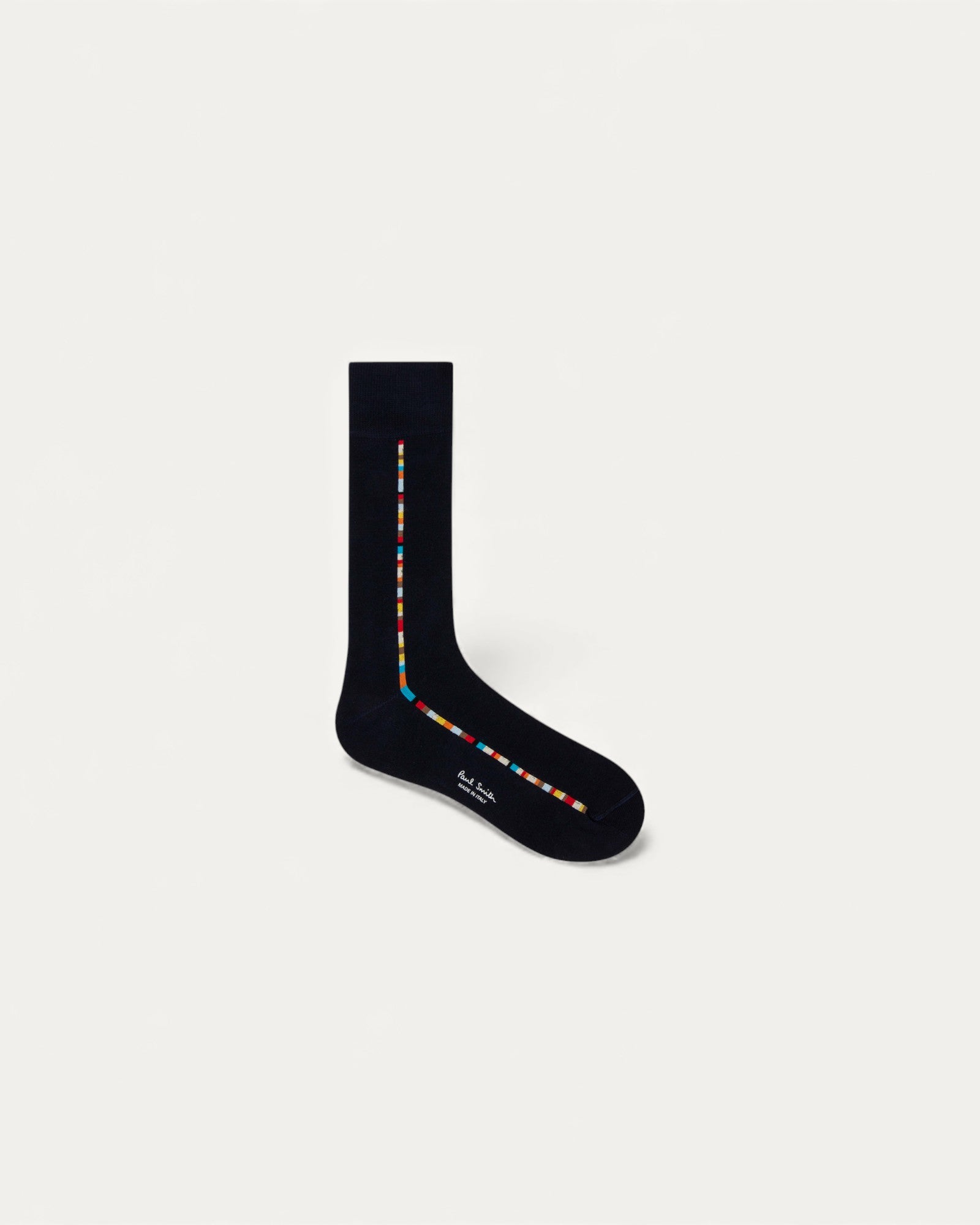 Signature Stripe Central Trim Socks Navy