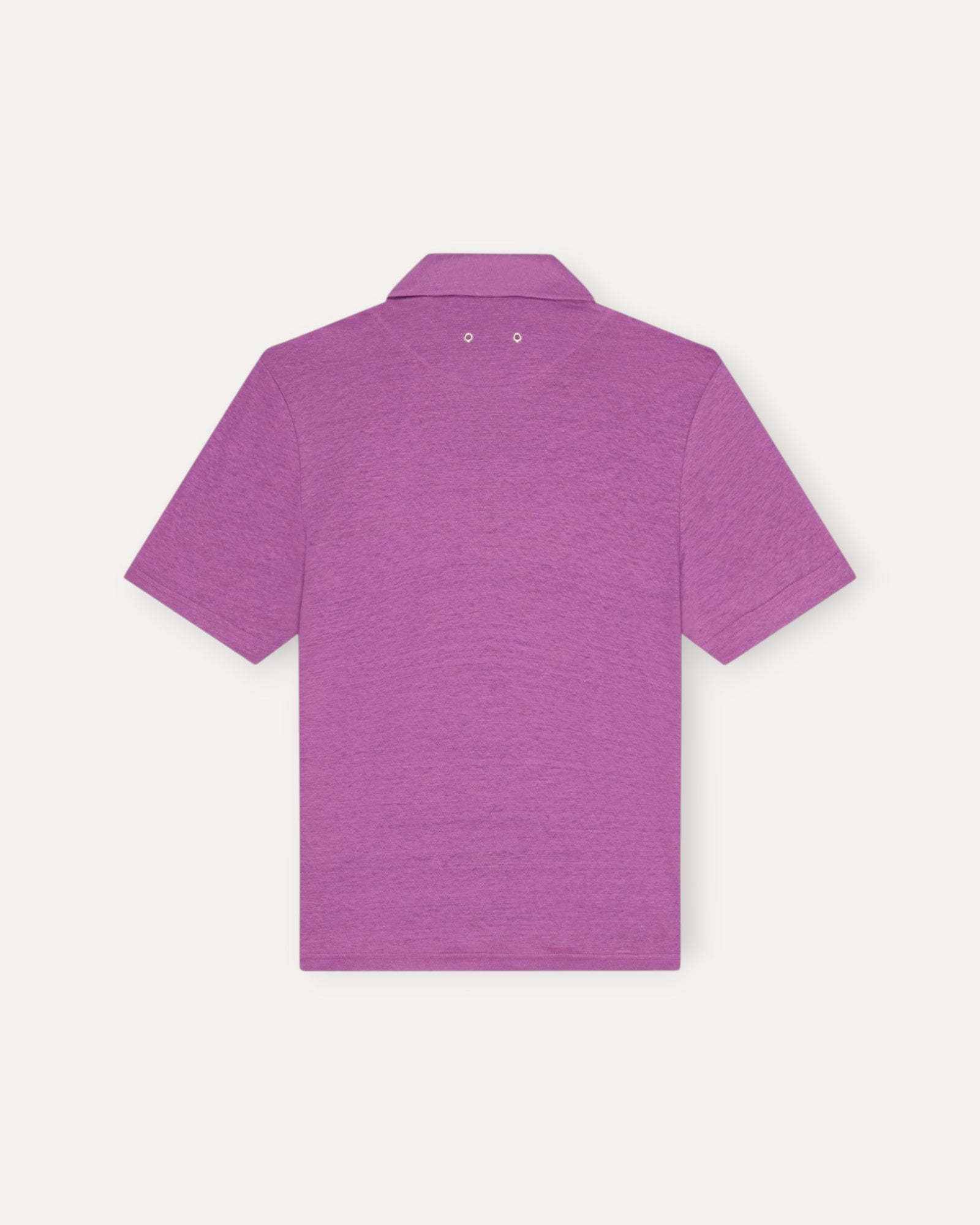 Pyramid Linen Polo Shirt Purple