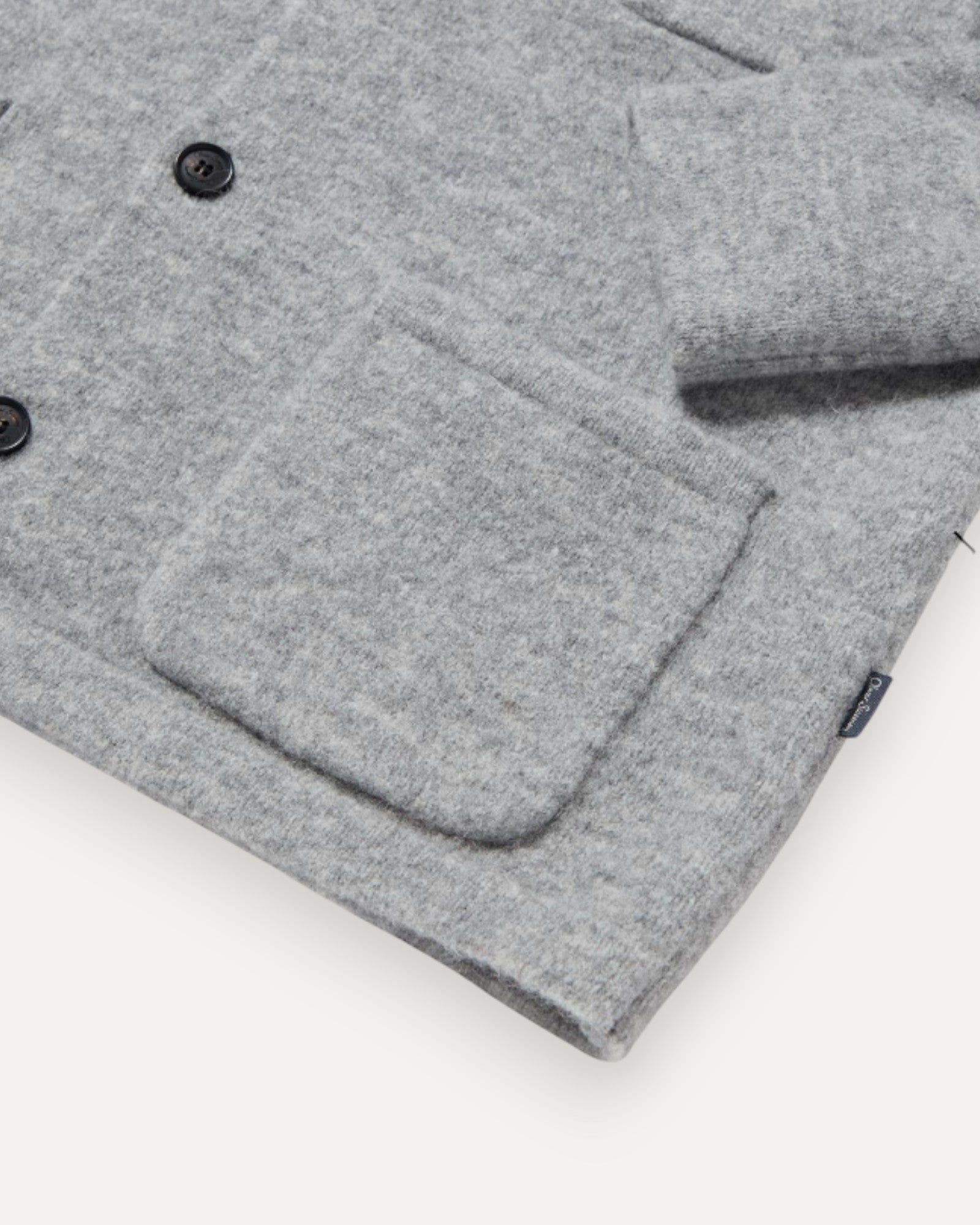 Heywood Knitted 3 Button Jumper Grey