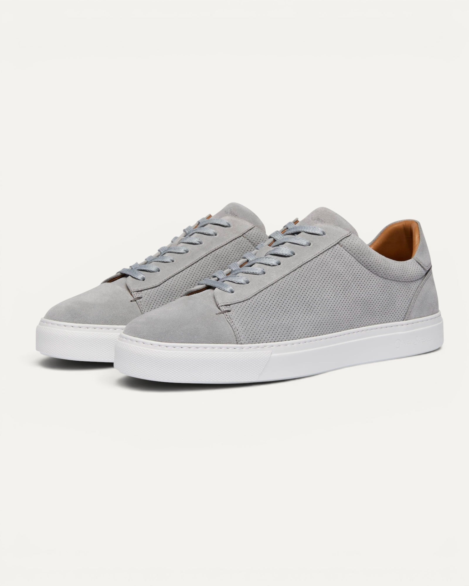 Almada Perforated Cupsole Trainer Concrete