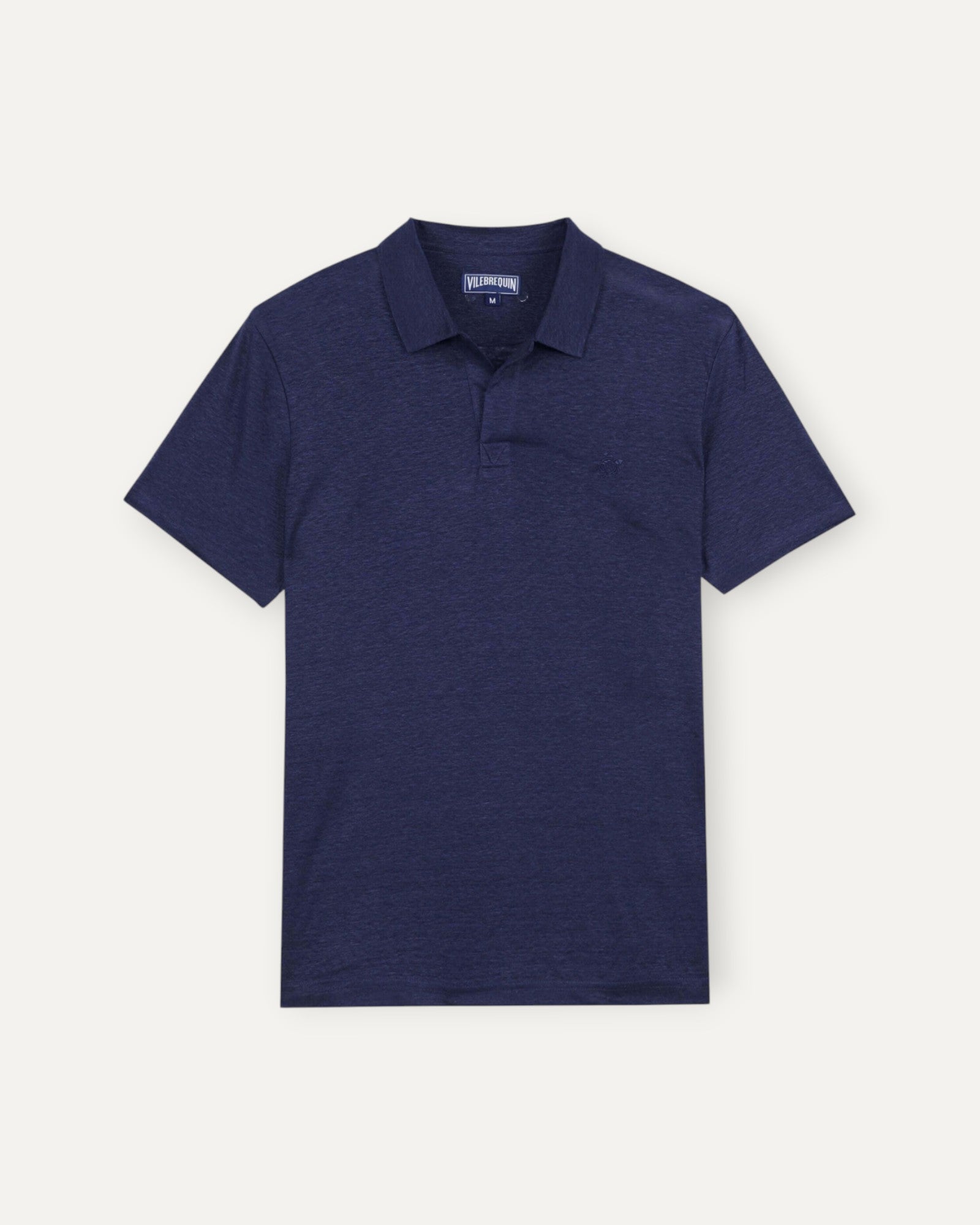 Pyramid Linen Polo Shirt Navy