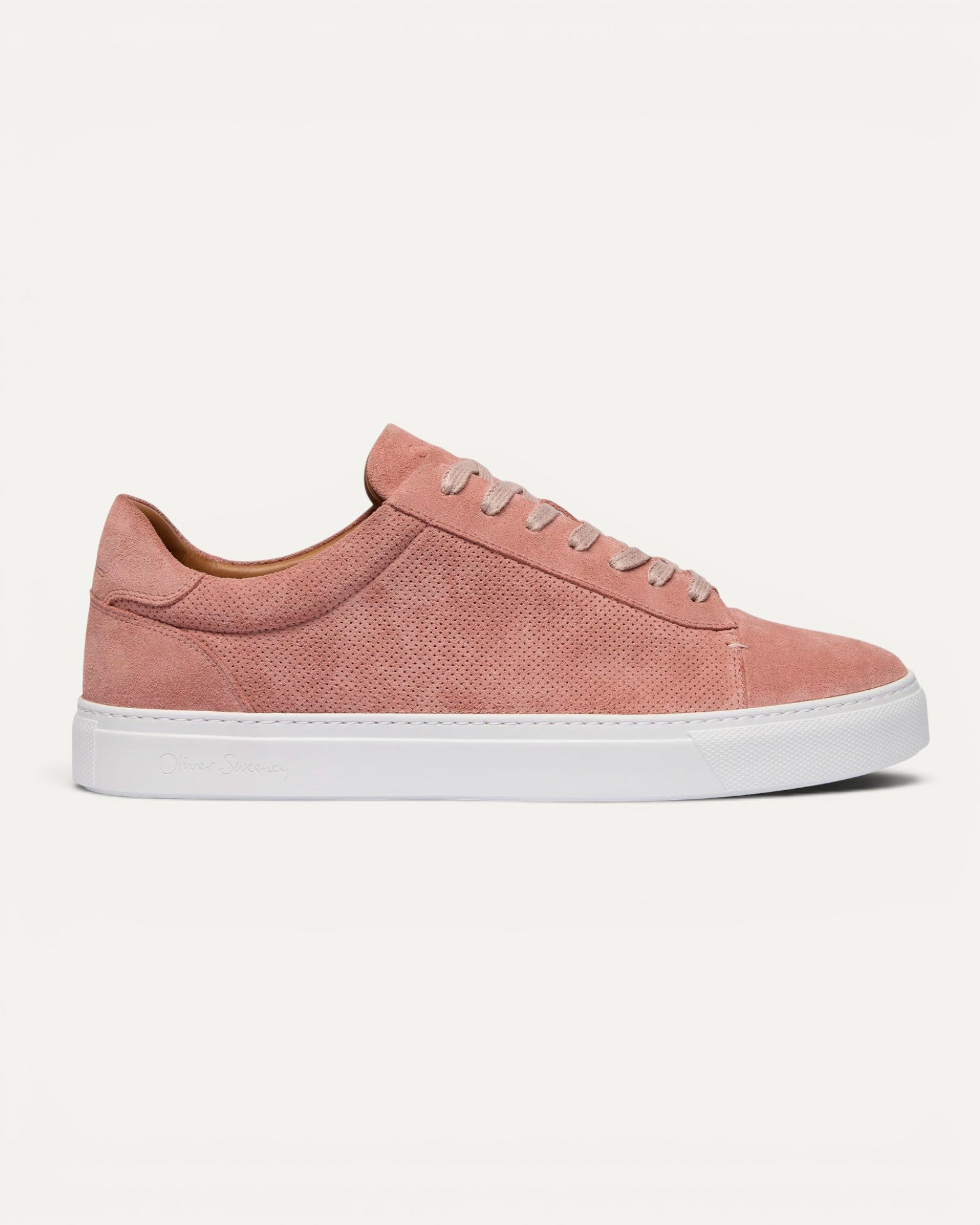 Almada Perforated Cupsole Trainer Rosa