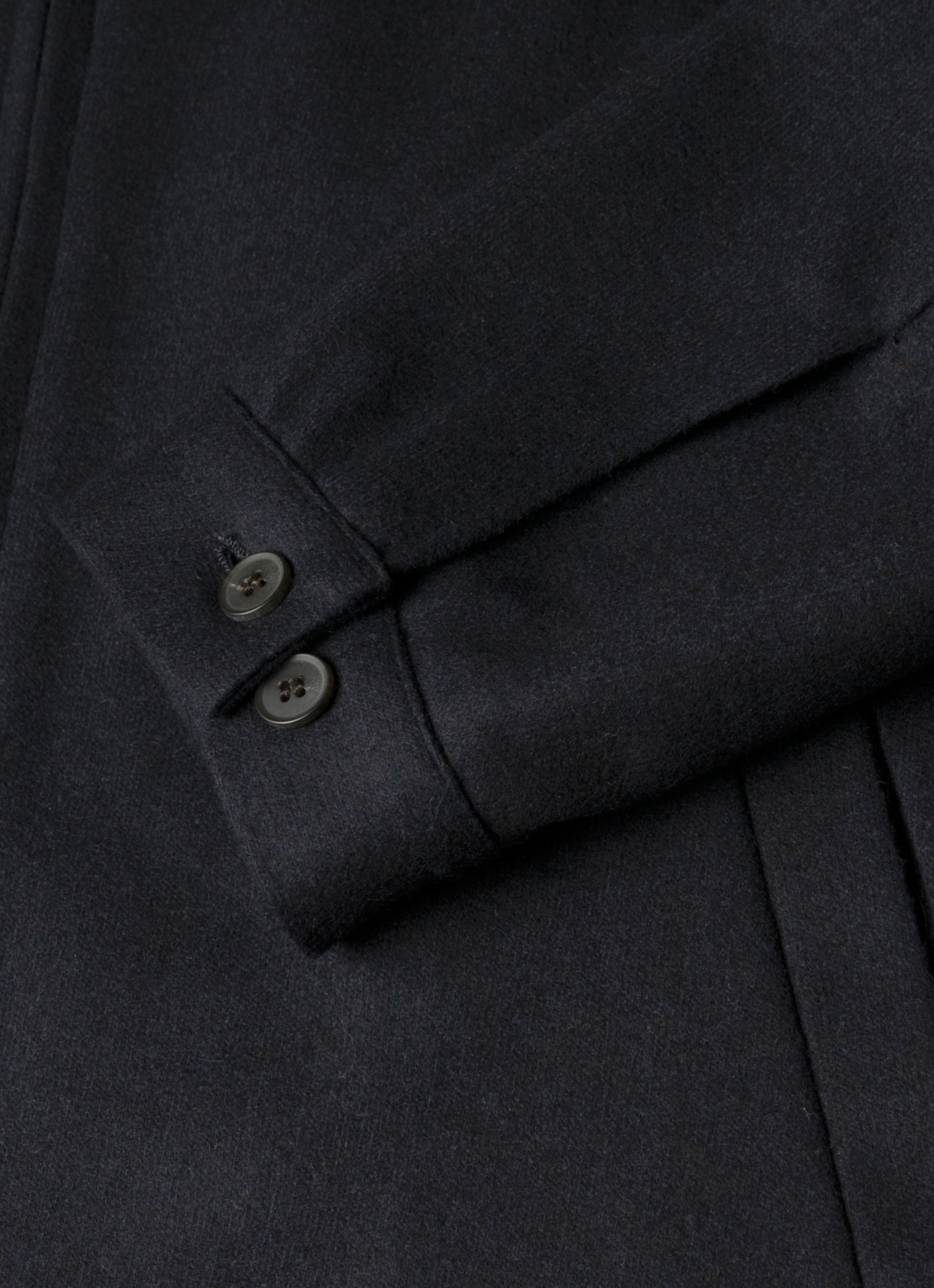 Boiled Wool Zip Jacket in Navy