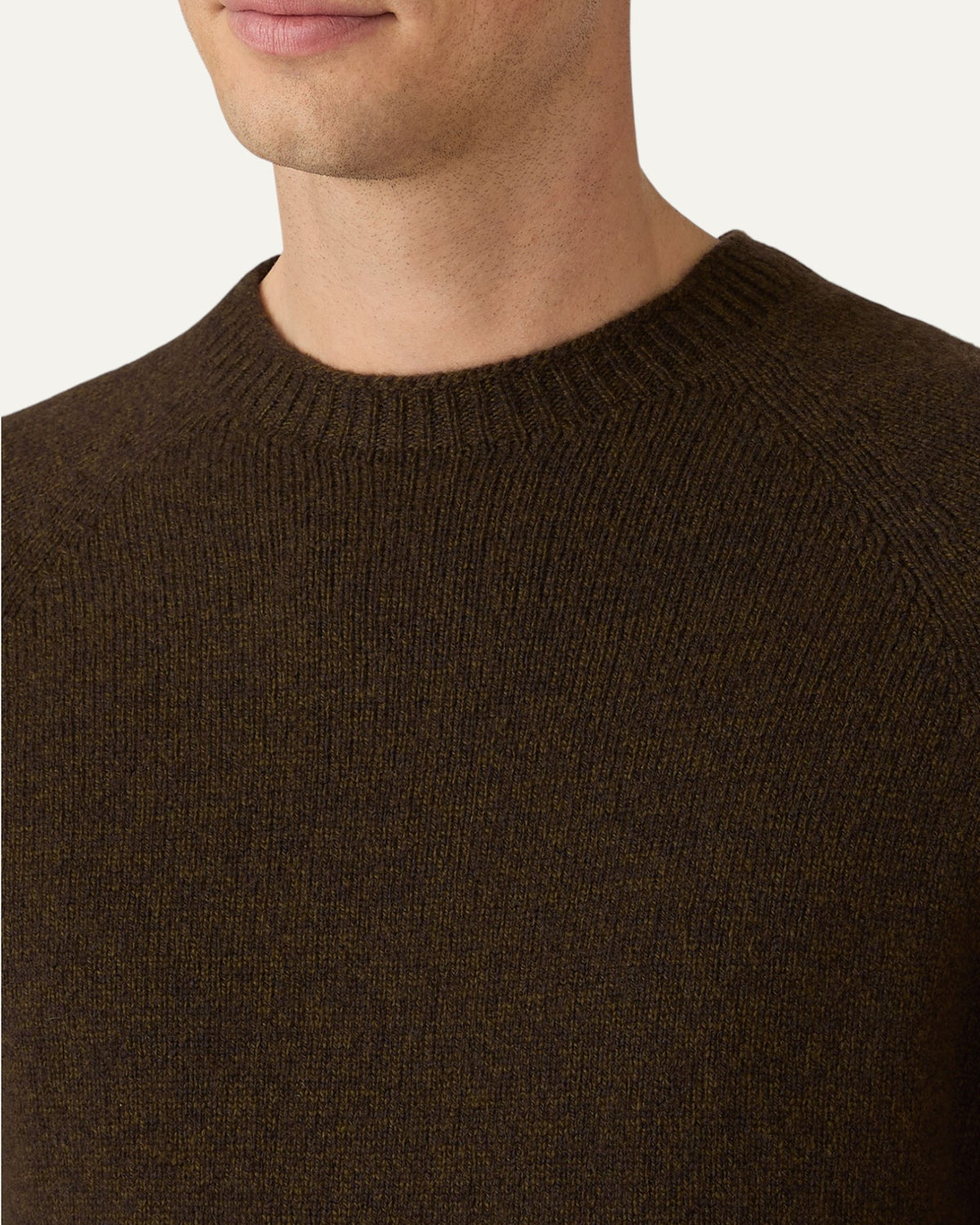 Lambswool Crew Neck Jumper Dark Green