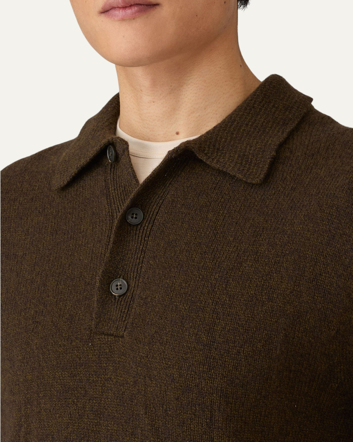 Lambswool Polo Shirt Dark Green