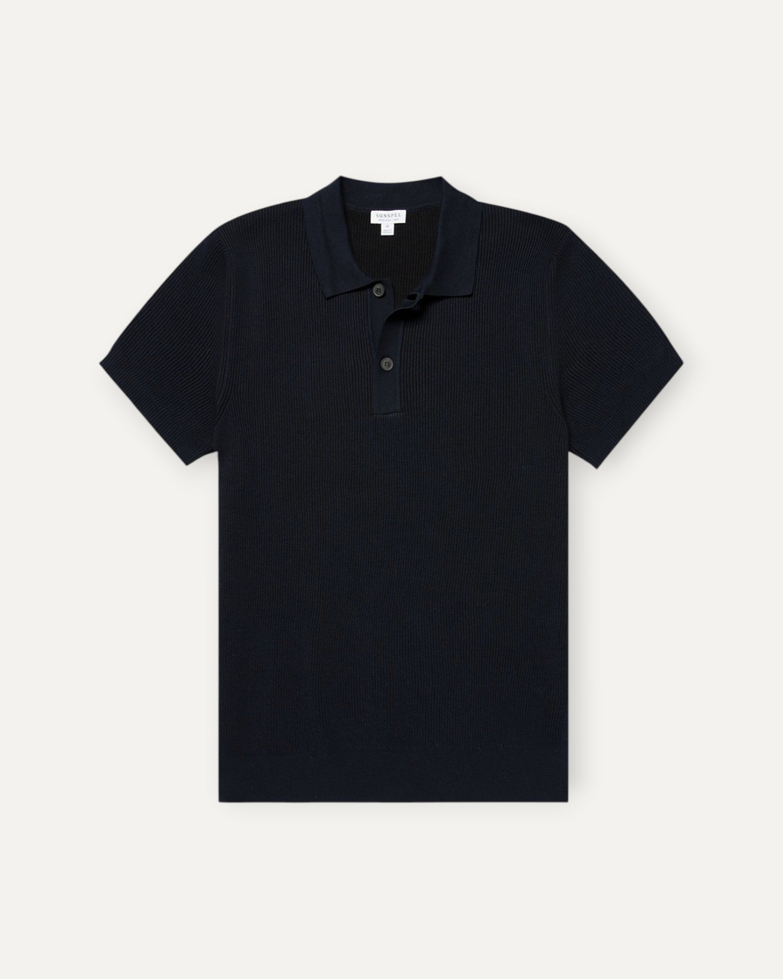 Contrast Rib Polo Shirt Navy