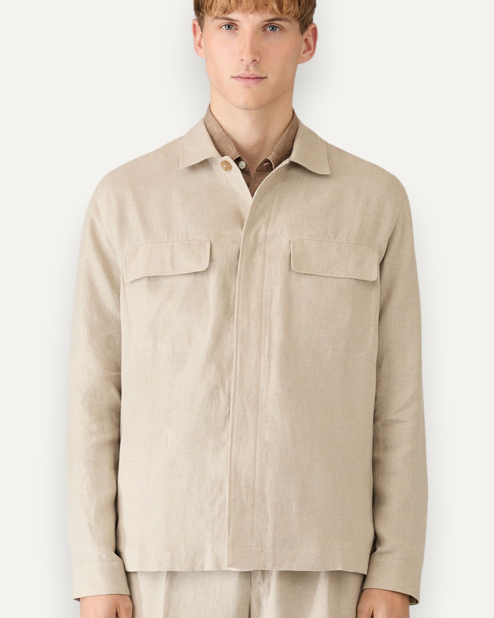 Linen Overshirt Beige