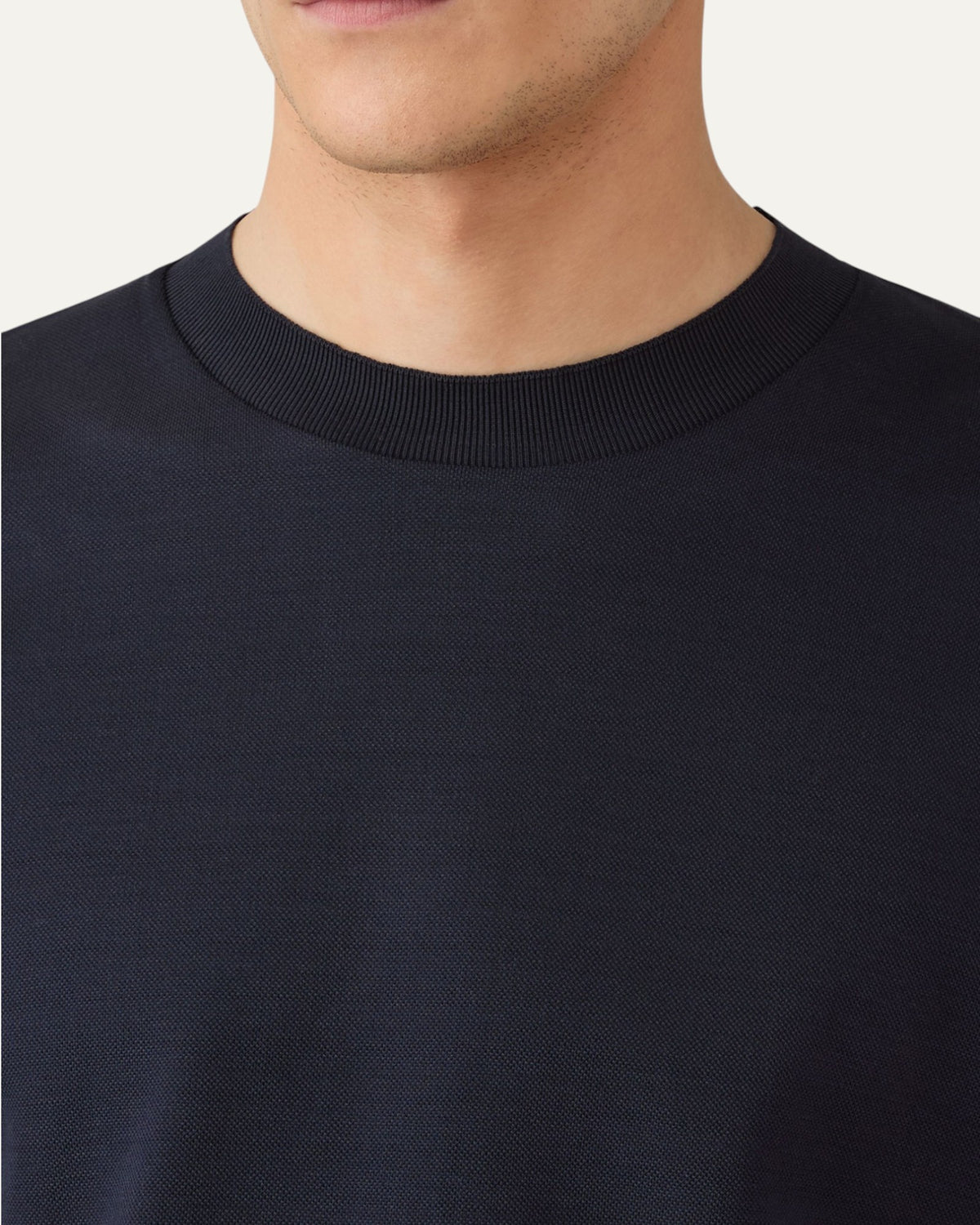 Short Sleeve Pique T-Shirt Dark Navy