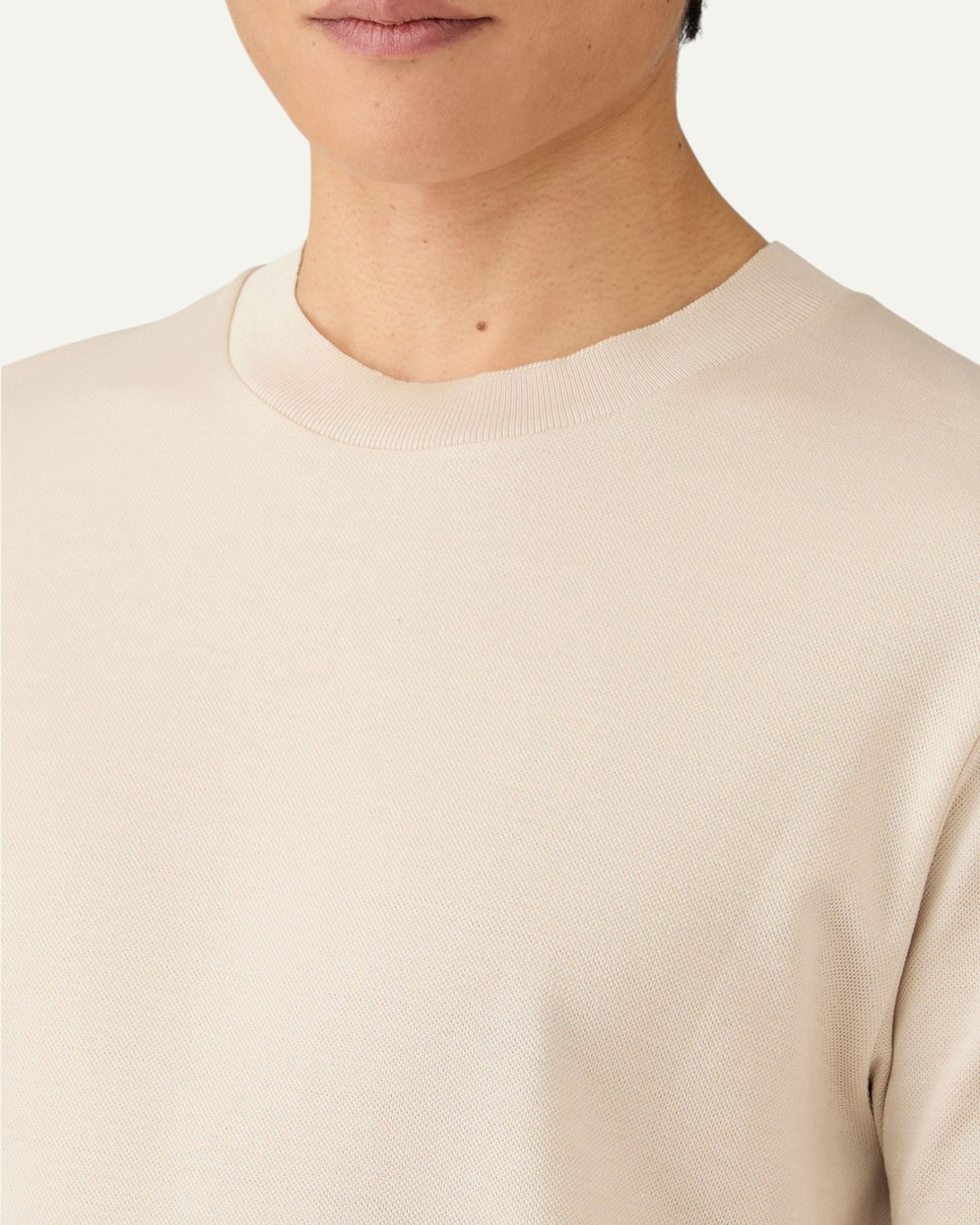 Short Sleeve Pique T-Shirt Natural