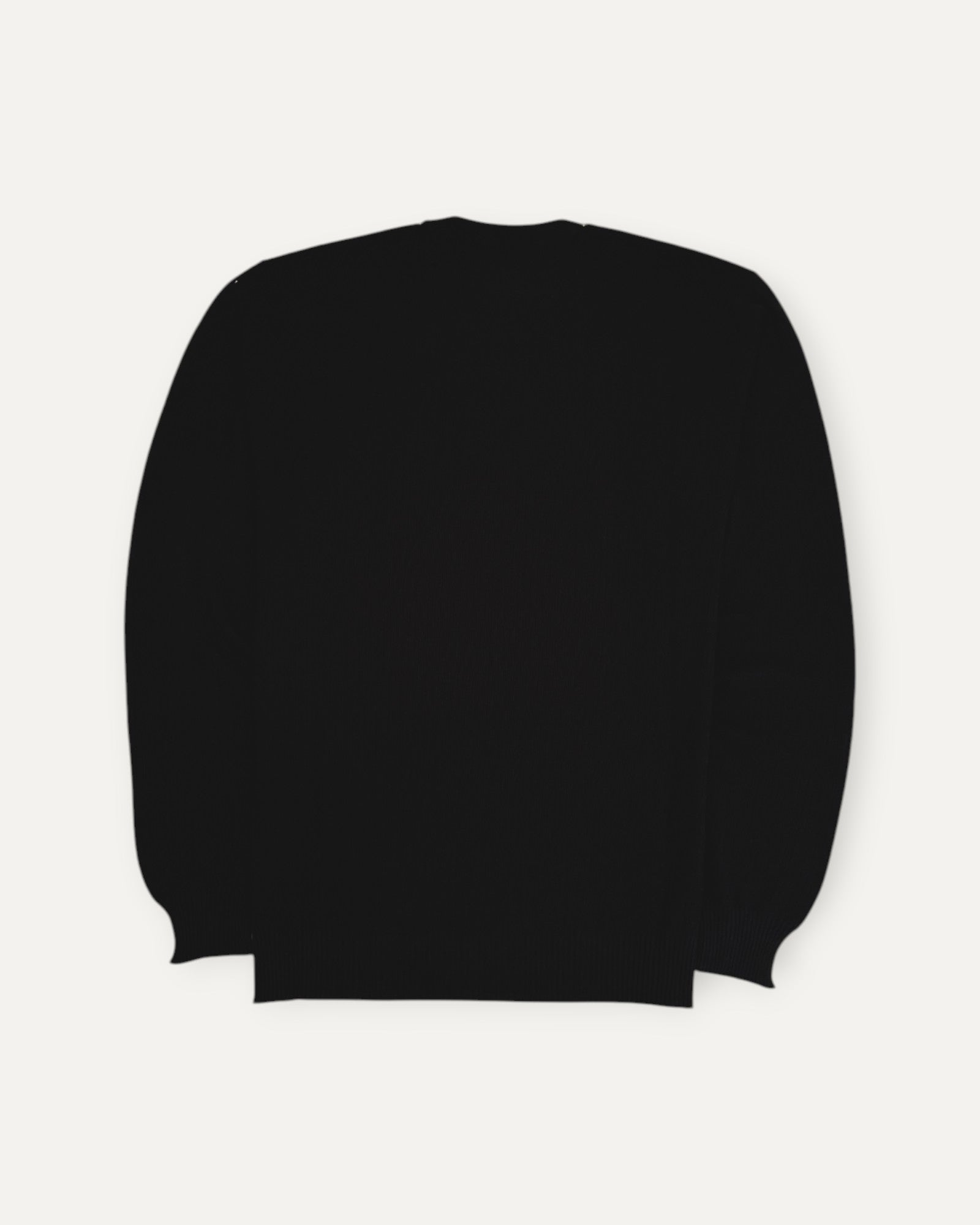 Ribbed Crew Neck Sweater Black