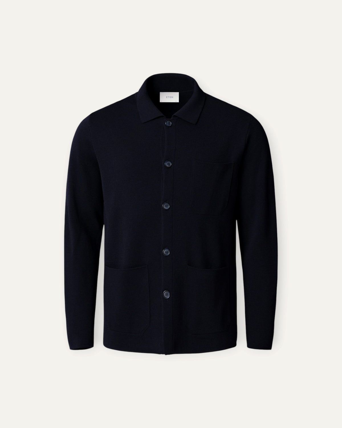 Merino Milano Knit Overshirt Dark Navy