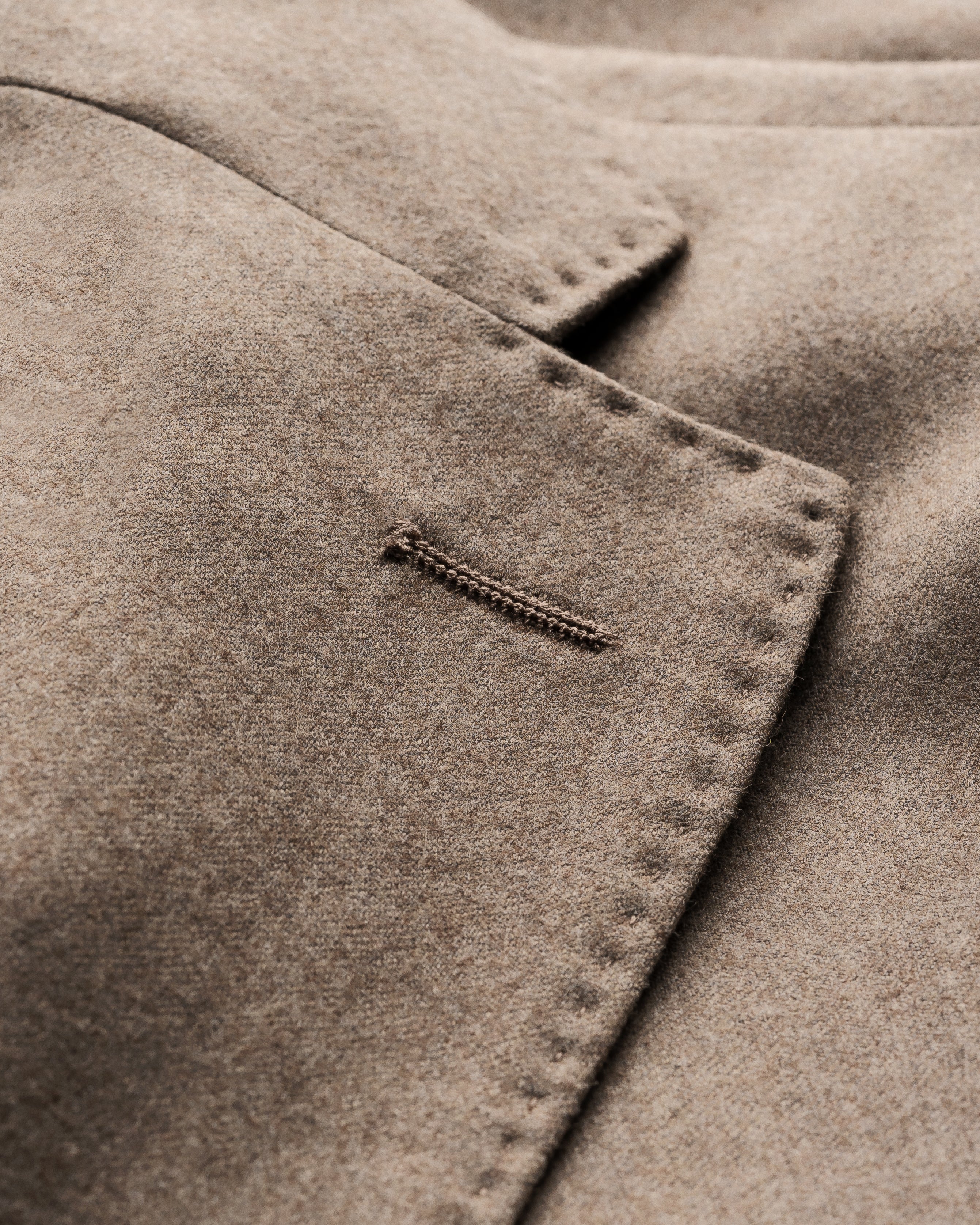 Wool Flannel Soft Jacket Taupe