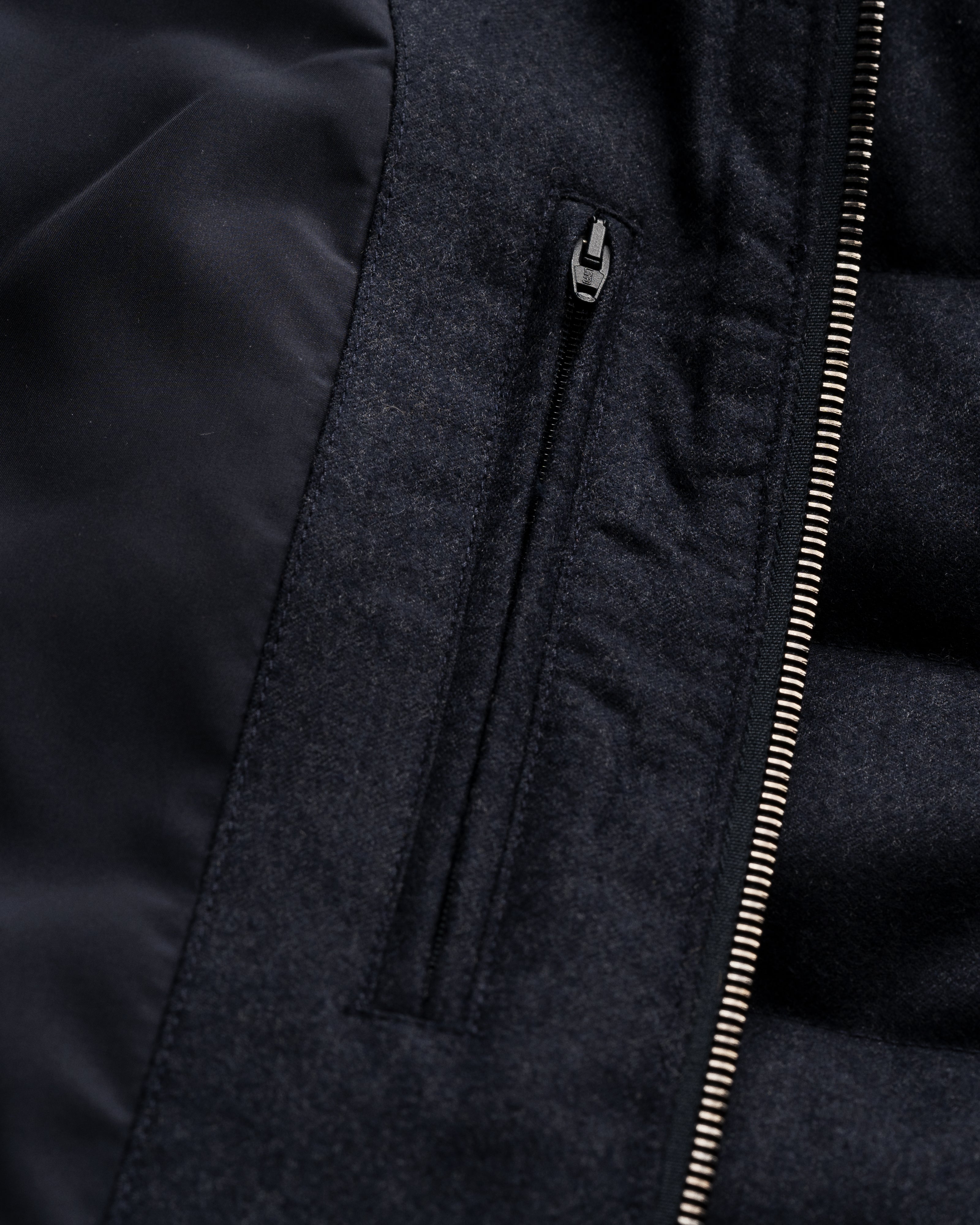 Wool Padded Vest Navy