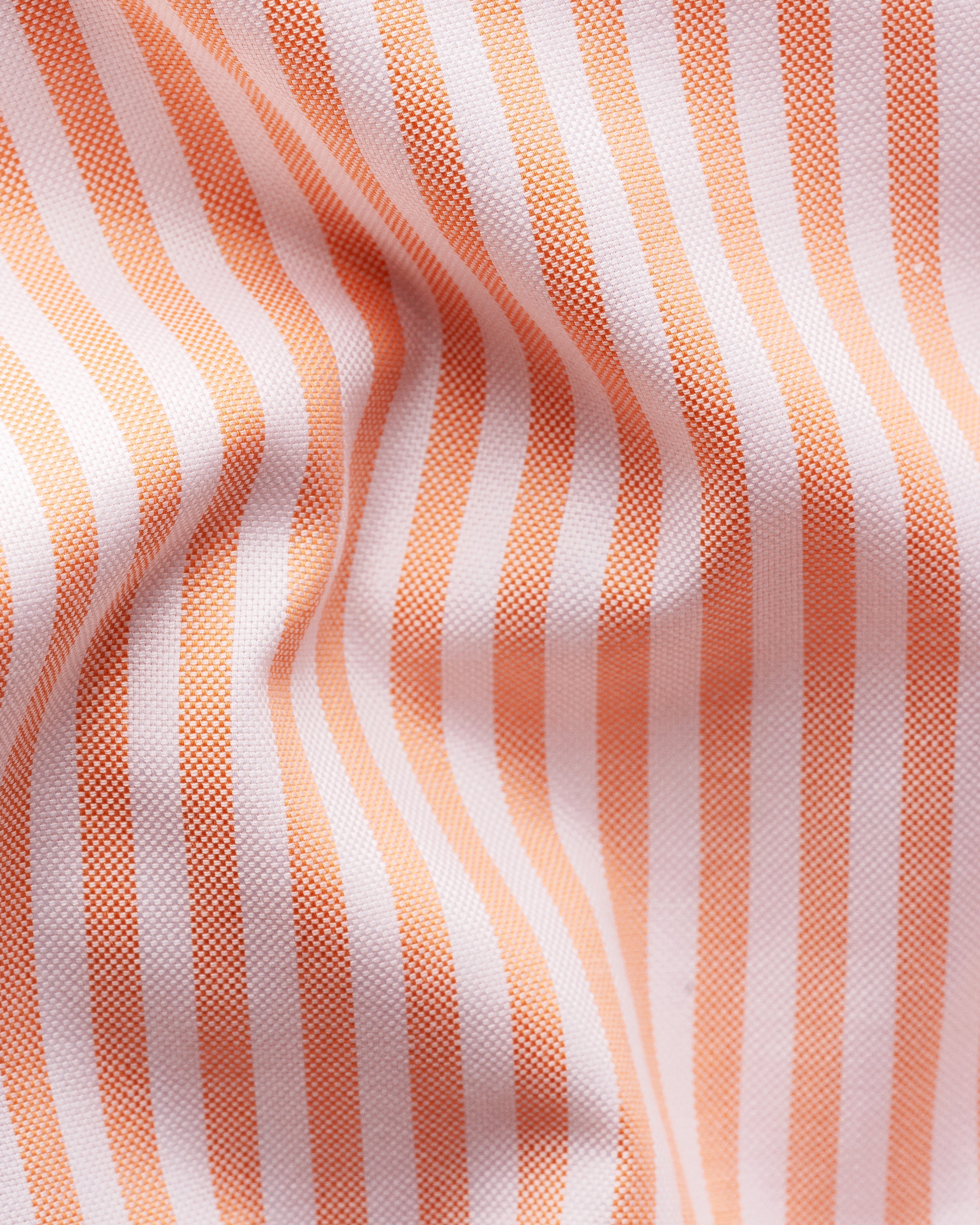 Slim Striped Signature Oxford Shirt Orange