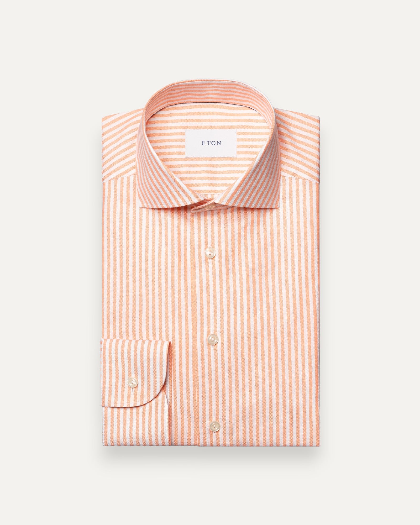Slim Striped Signature Oxford Shirt Orange