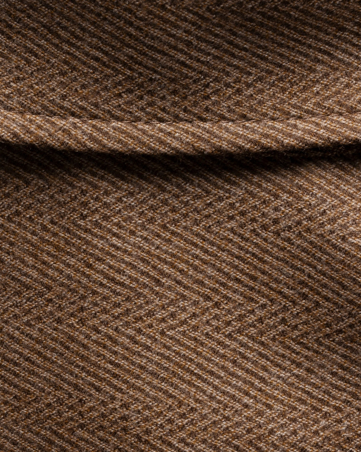 Wool Structure Four Pocket Overshirt Brown