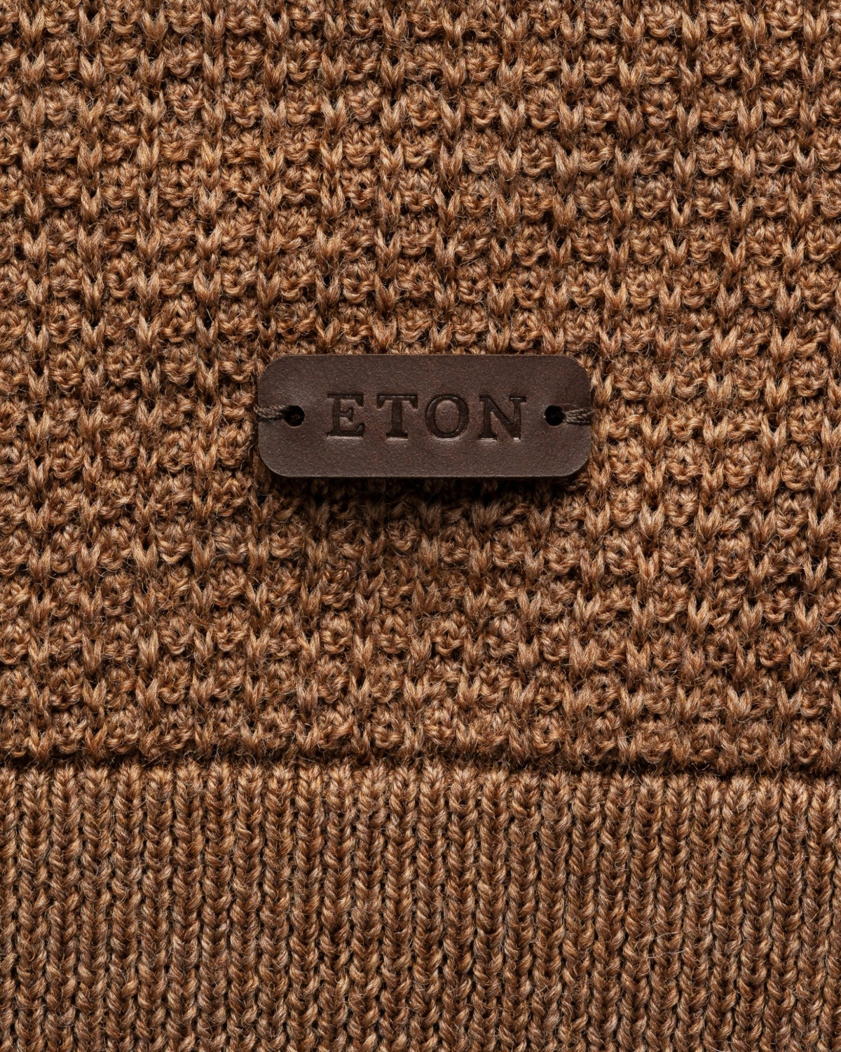 Merino Long Sleeved Polo Shirt Tan