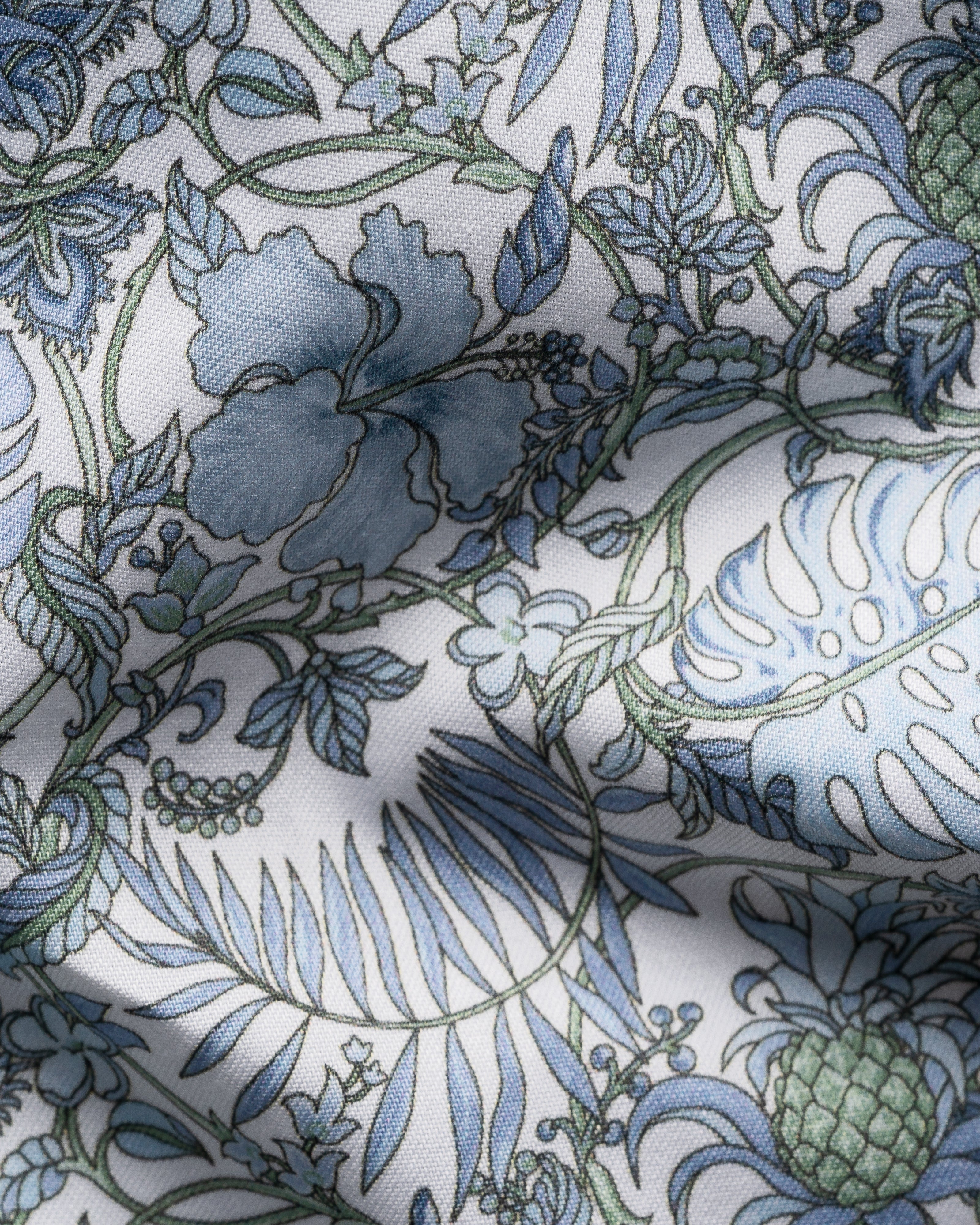 Contemporary Floral Signature Twill Shirt Blue
