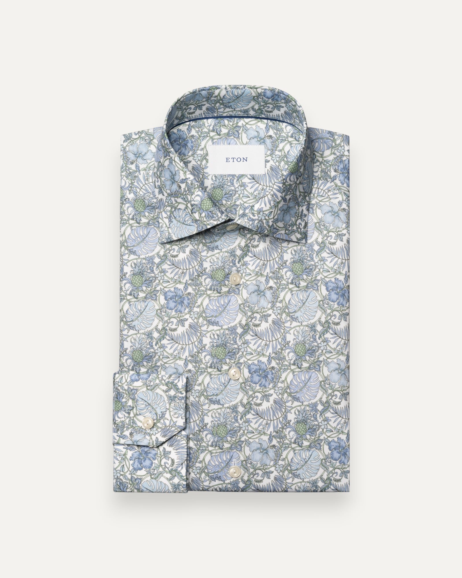 Contemporary Floral Signature Twill Shirt Blue