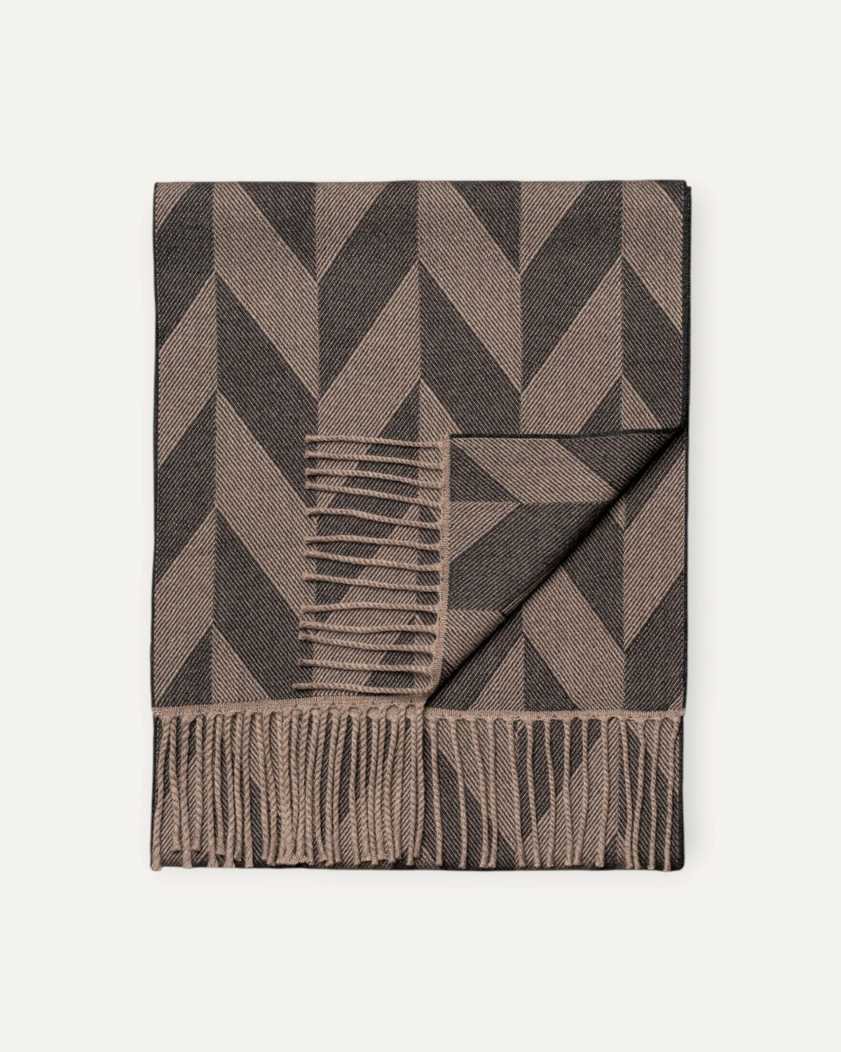 Large Chevron Merino Wool Scarf