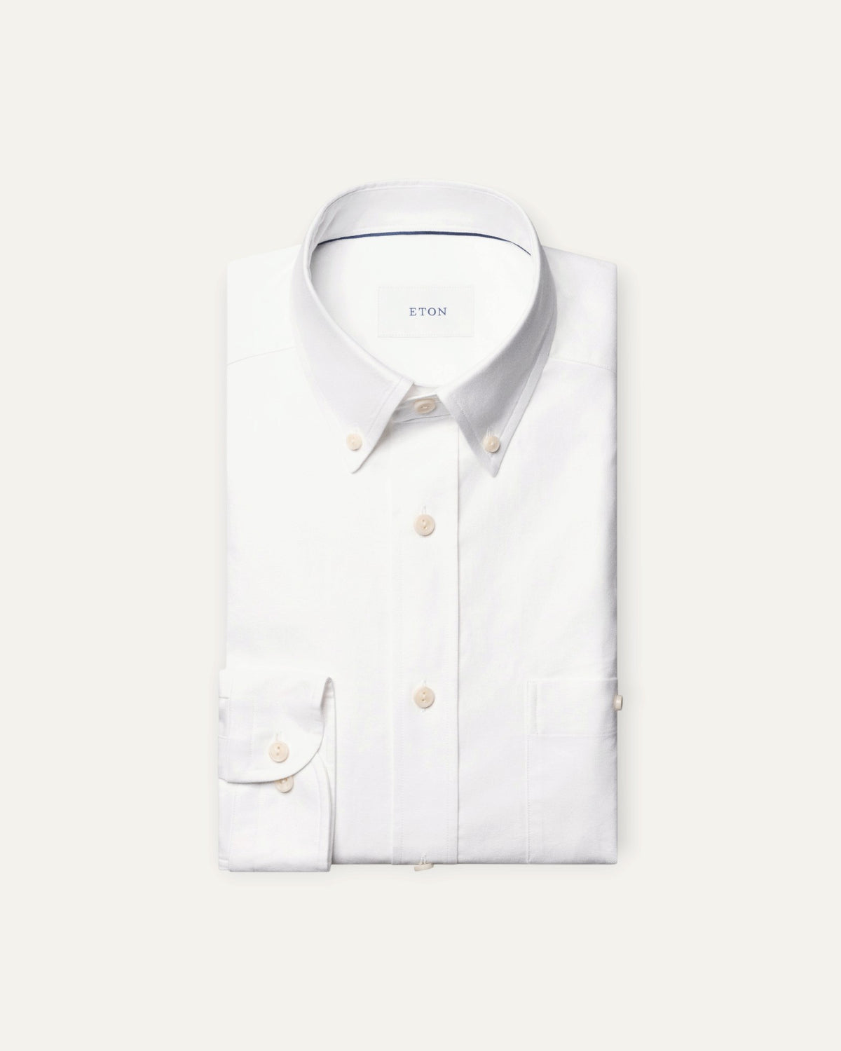 Casual Fit Button Down Collared Oxford Shirt White