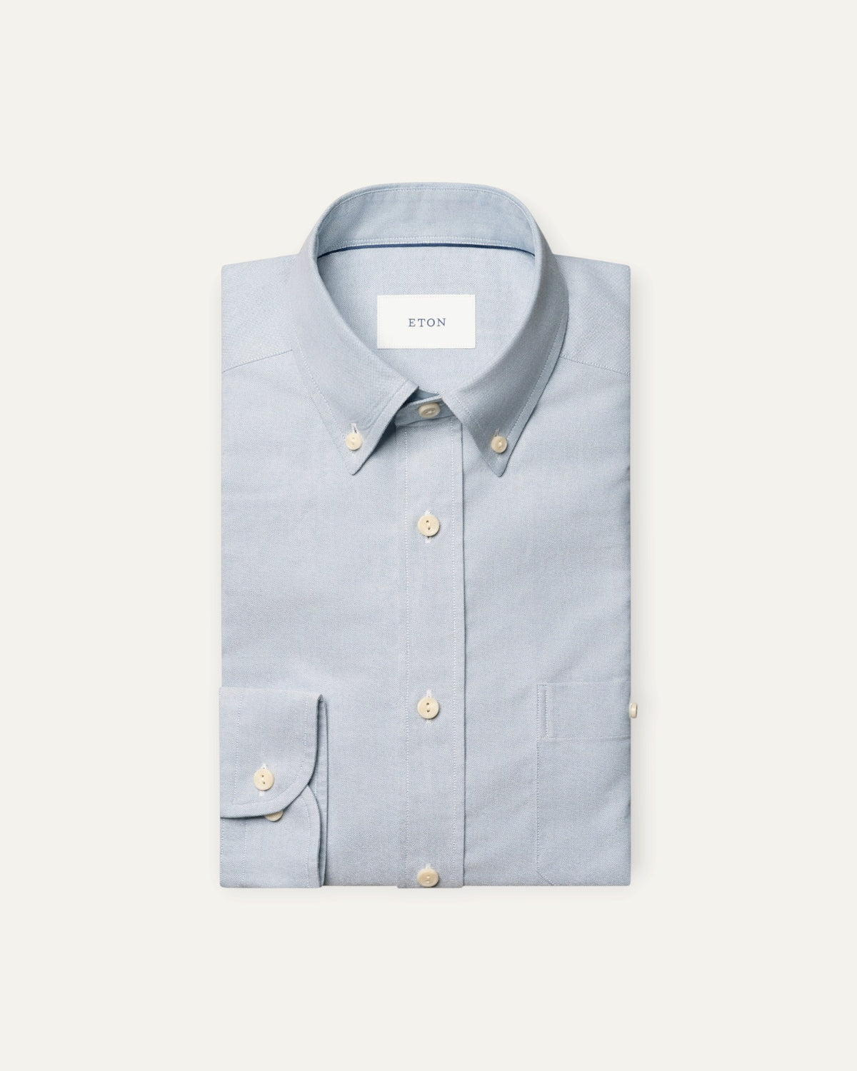 Casual Fit Button Down Collared Oxford Shirt Pale Blue