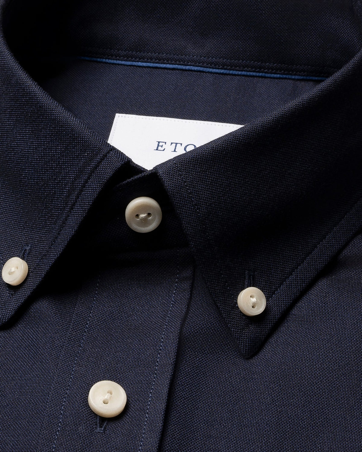 Casual Fit Button Down Collared Oxford Shirt Navy Blue