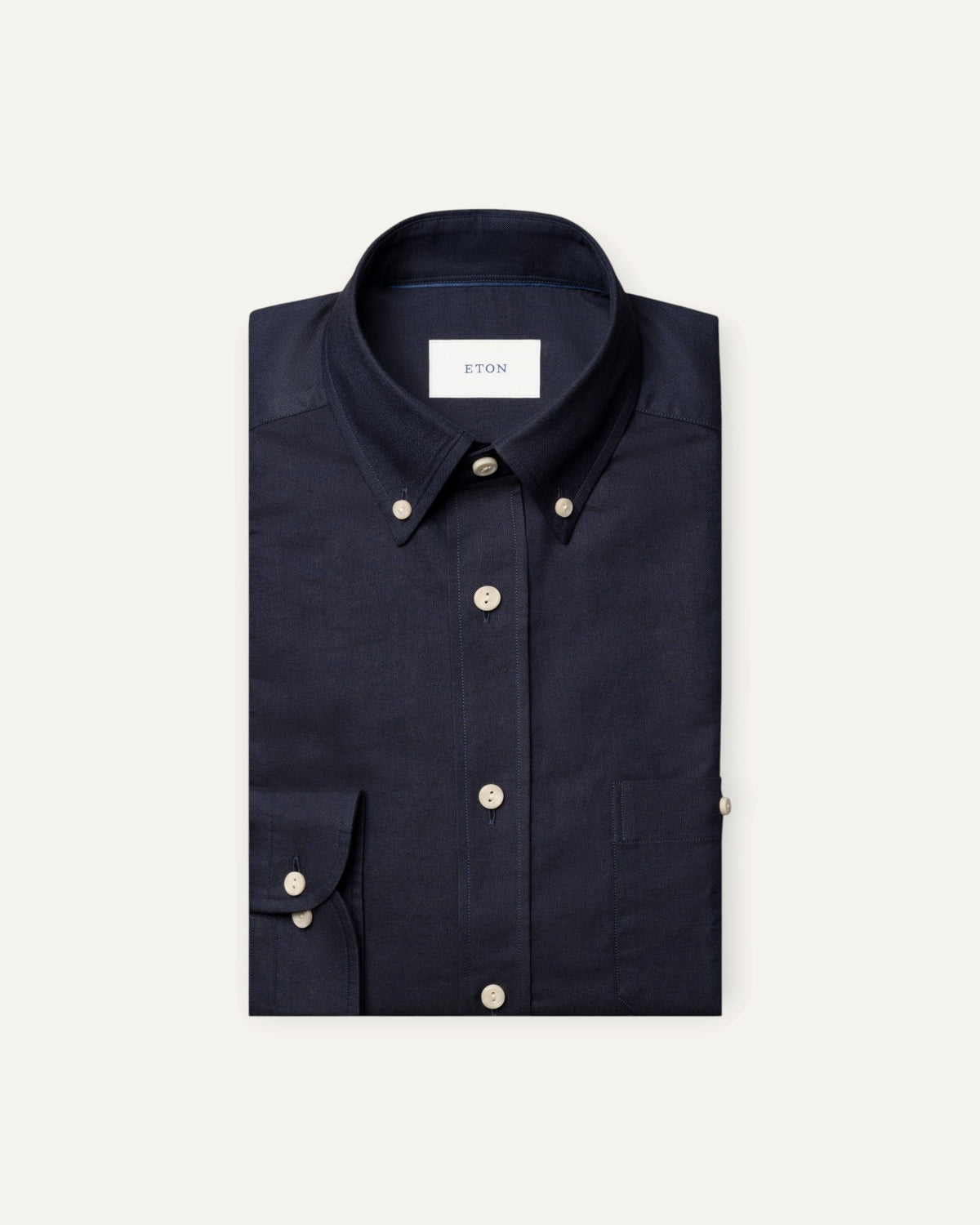 Casual Fit Button Down Collared Oxford Shirt Navy Blue