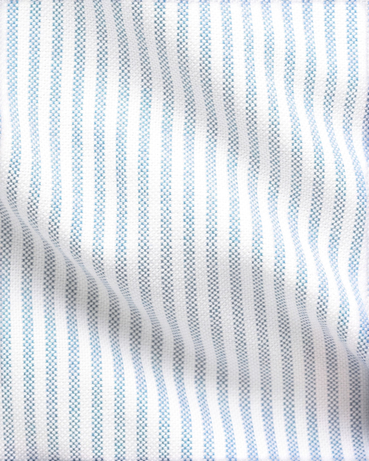 Casual Fit Button Down Collared Striped Oxford Shirt Blue