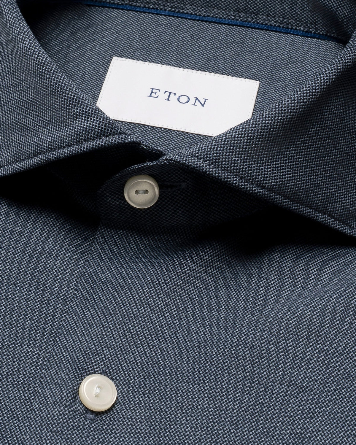 Casual Fit Filo di Scozia Knit Shirt Navy