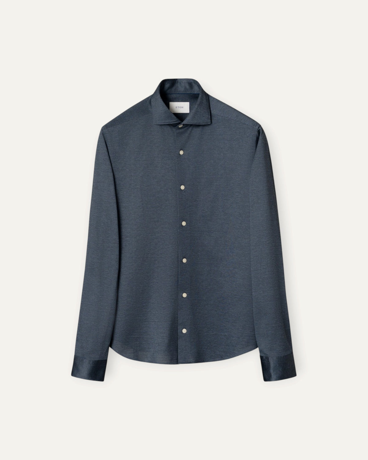 Casual Fit Filo di Scozia Knit Shirt Navy