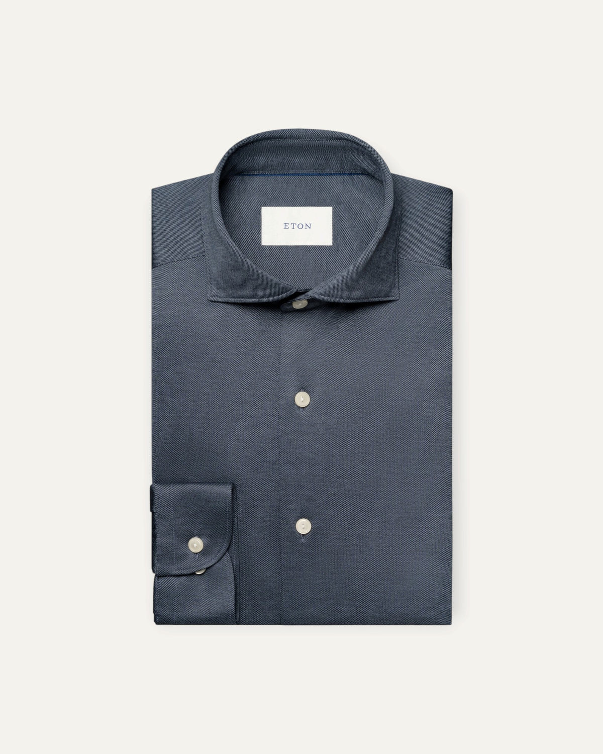 Casual Fit Filo di Scozia Knit Shirt Navy